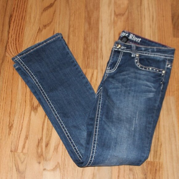 Antique Rivet Designer Jeans - Picture 10 of 14